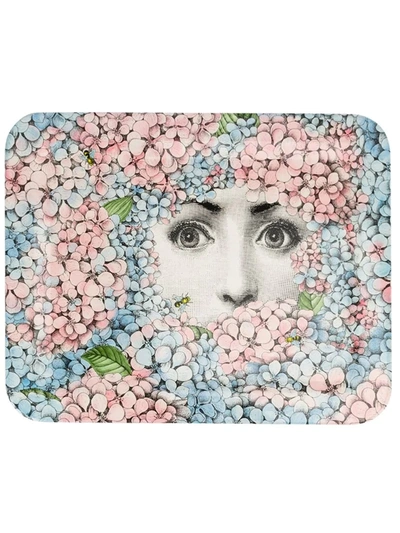 Fornasetti Flower Girl Printed Tray In Multicolour