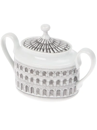 Fornasetti Sugar Bowl In Grey