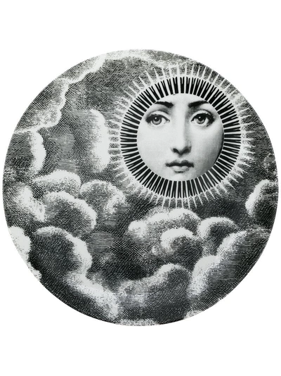 Fornasetti Profumi Face Print Plate In White