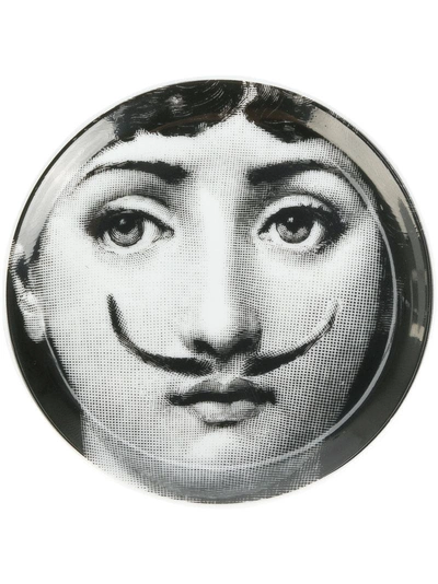 Fornasetti Profumi Face Print Coaster In White