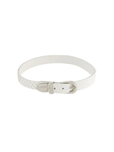 Manokhi Buckled Choker Necklace In White