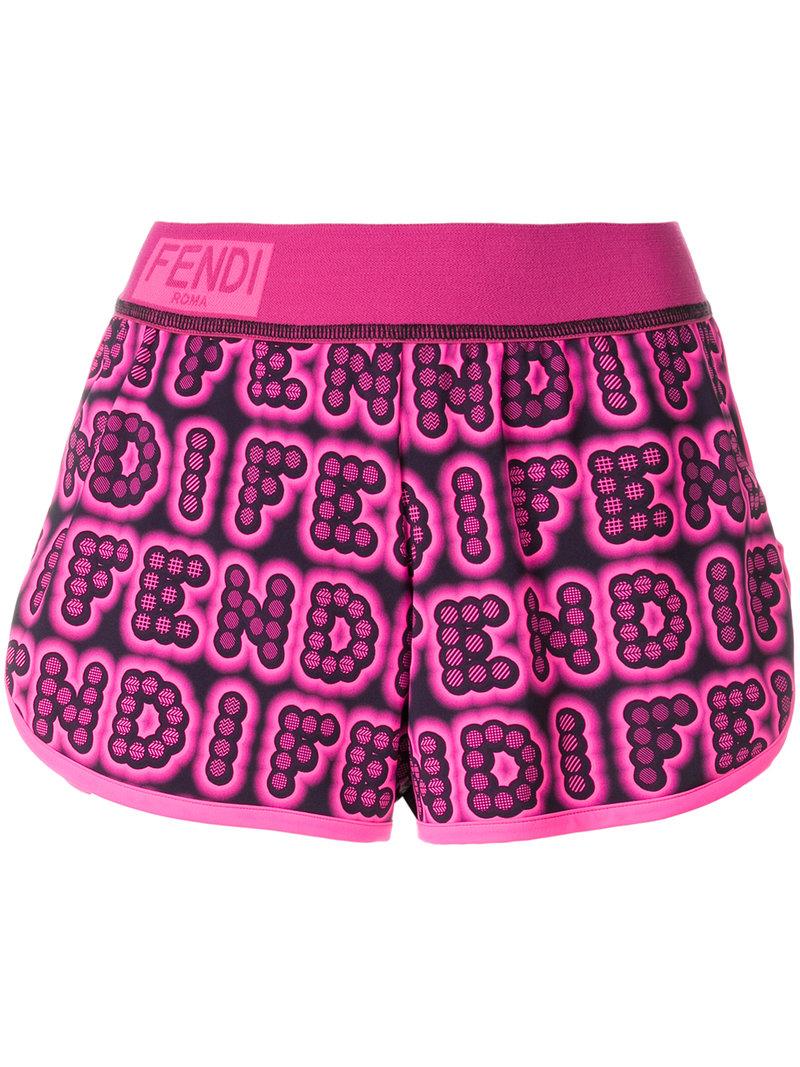 fendi monogram shorts