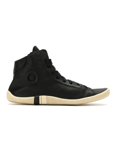 Osklen Leather Hi-top Sneakers In Black