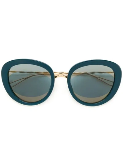 Elie Saab Oversized Sunglasses In Blue