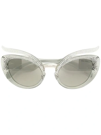 Miu Miu Embellished Cat-eye Sunglasses