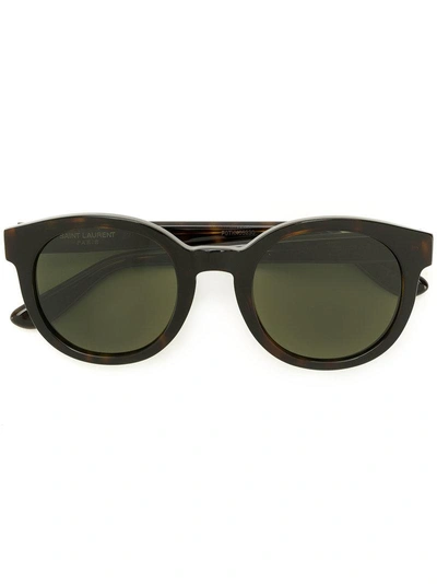 Saint Laurent Round Tortoiseshell Sunglasses