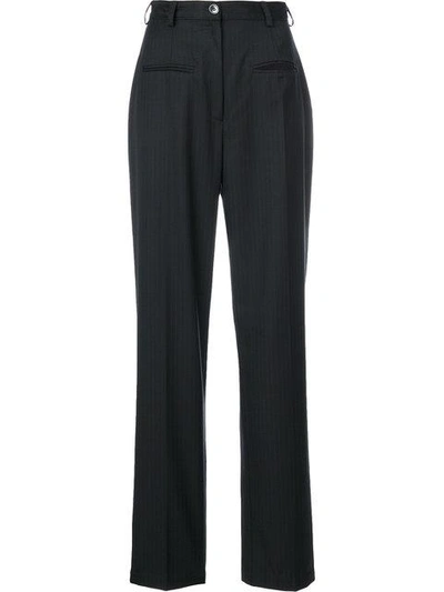 Seen Users High Waisted Creased Trousers - Black