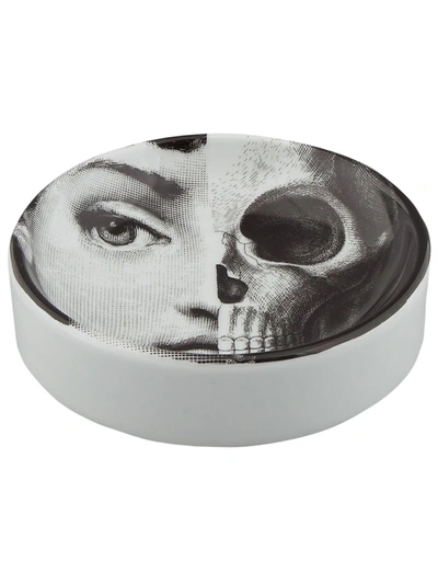 Fornasetti Skull Dish In Grey