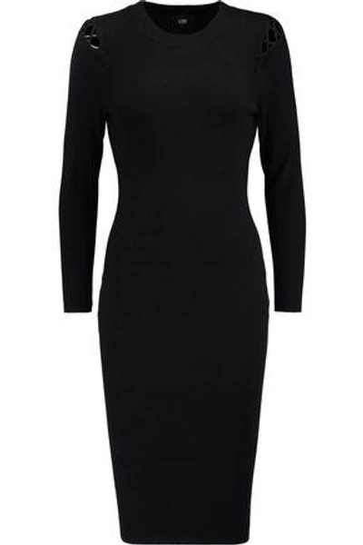 Line Woman Ida Cutout Stretch-knit Dress Black