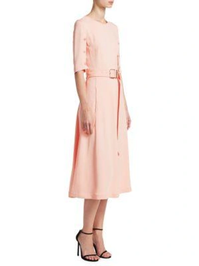 Altuzarra Elena A-line Belted Dress In Pastel Pink