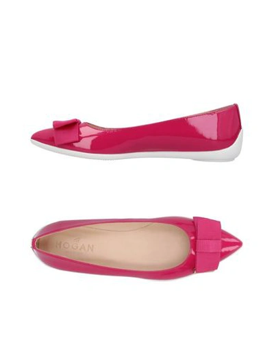 Hogan Ballet Flats In Pink