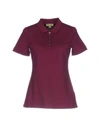 Burberry Polo Shirt In Mauve