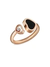 Chopard Happy Hearts 18ct Rose-gold And 0.05ct Round-cut Diamond Ring In Rose Gold