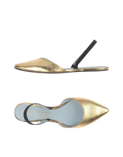 Marc Jacobs Ballet Flats In Gold