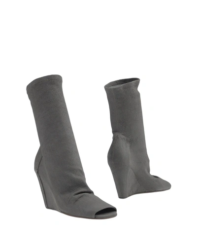 Rick Owens Ankle Boot In Grey