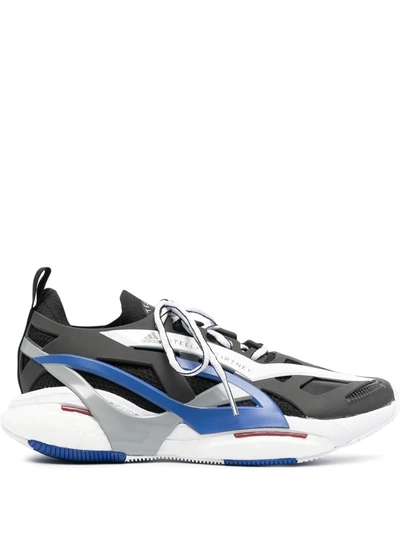 Adidas By Stella Mccartney Asmc Solarglide Cutout Runner Sneakers In Core Black/blue/white