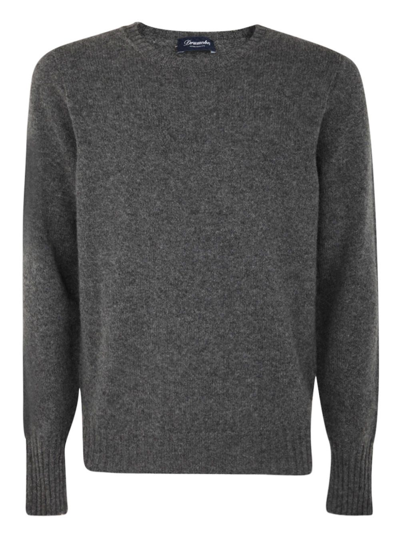 Drumohr Grey Brushed Lambswool Sweater