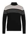 Alpha Studio Turtlenecks In Black