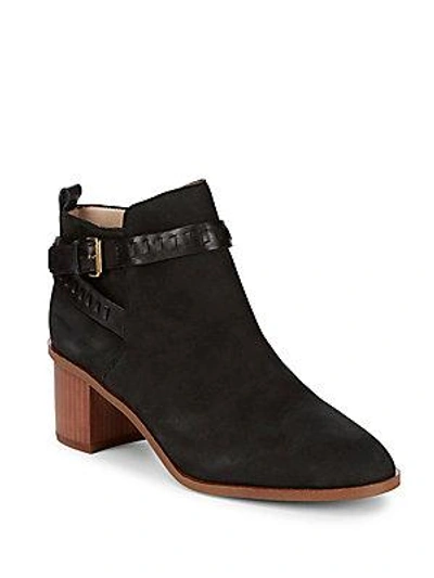 French Connection Claudia Leather Booties In Black