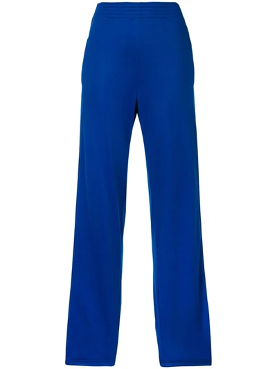 Givenchy Logo Bands Neoprene Jersey Track Pants In Blue