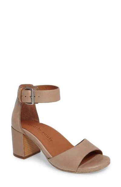 Gentle Souls By Kenneth Cole Christa Block Heel Sandal In Winter Blue