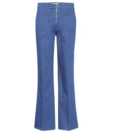 Tory Burch Luisa Flared Jeans In Blue