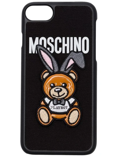 Moschino Playboy Iphone 7 Case In Black