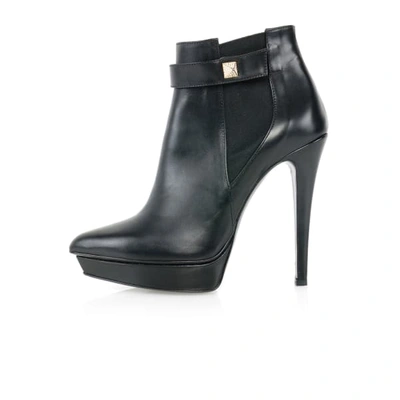 Kim Kwang Calf Leather Ankle Boots Black