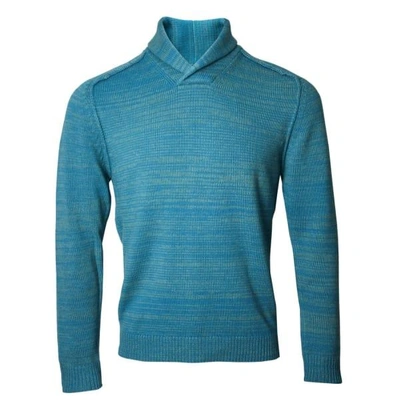 Lords Of Harlech Sweet Shawl Neck Sweater In Teal