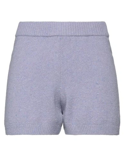 Vicolo Woman Shorts & Bermuda Shorts Light Purple Size Onesize Wool, Polyamide, Elastane