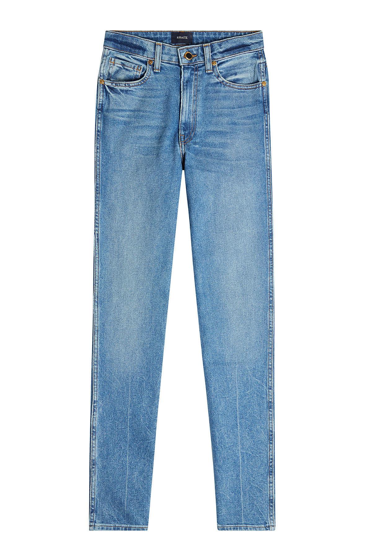 khaite vanessa high rise straight jean
