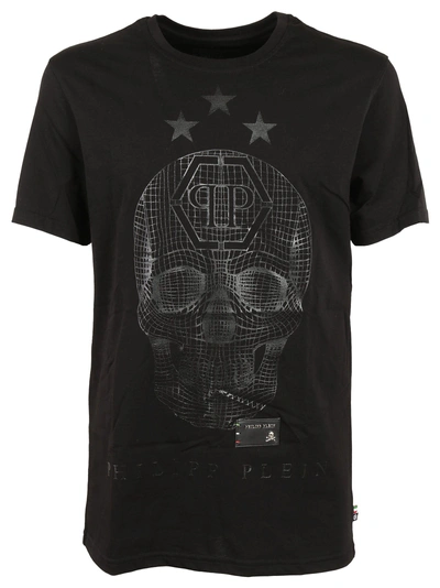 Philipp Plein Skull Print T-shirt In Black Black
