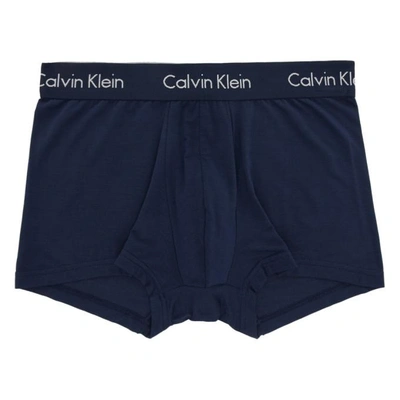 Calvin Klein Underwear Navy Modal Body Trunk Boxer Briefs In 403 Blueshd