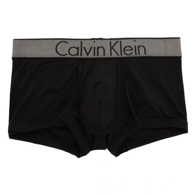 Calvin Klein Underwear Black Customized Stretch Low-rise Trunk Boxer Briefs In 001 Black