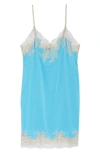 Natori Enchant Lace-trim Chemise In Blue Topaz