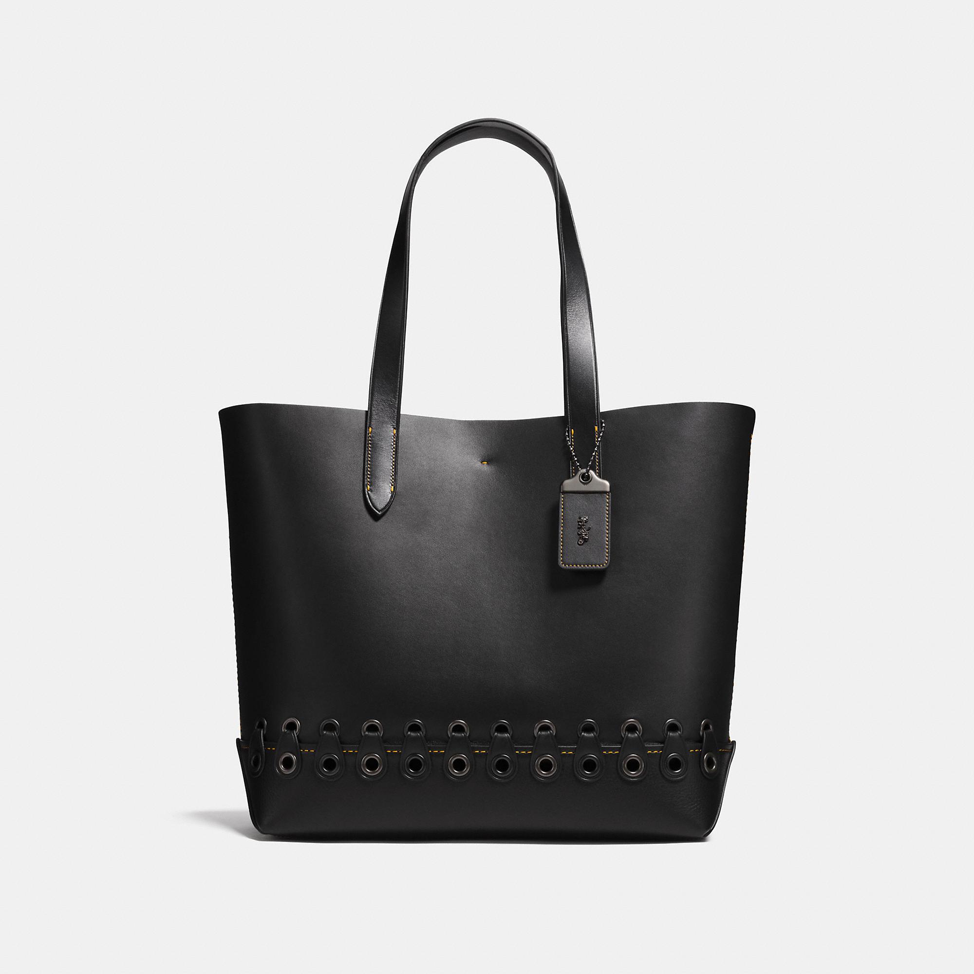 Coach Gotham Tote In Gliederweboptik In Black/black Copper | ModeSens