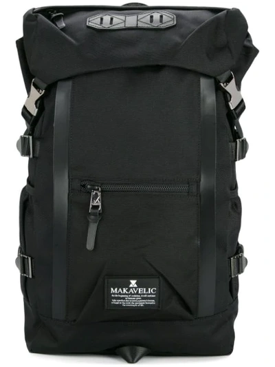 Makavelic Double Line Backpack In Black