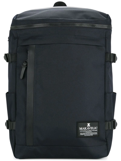 Makavelic Rectangle Backpack In Blue