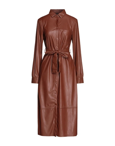 Pinko Midi Dresses In Brown
