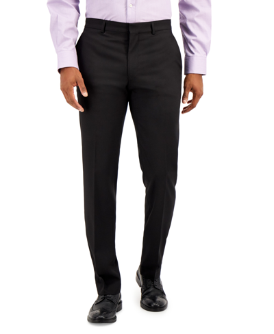 Kenneth Cole Reaction Men's Techni-cole Suit Separate Slim-fit Pants In Charcoal