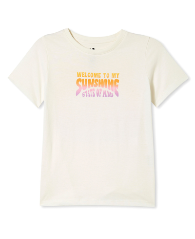 Cotton On Toddler Girls Penelope Short Sleeve T-shirt In Vanilla Base/rainbow Gradient Print