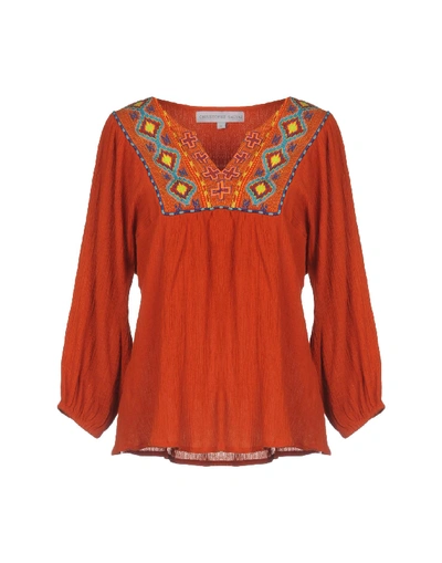 Christophe Sauvat Collection Blouse In Rust