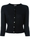 N•peal Cashmere Superfine Cropped Cardigan In Black