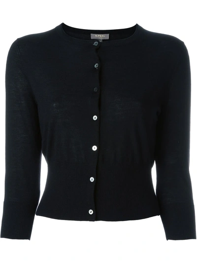 N.peal Cashmere Superfine Cropped Cardigan In Black