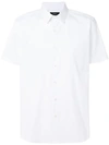 Theory Sylvain S. Wealth Slim-fit Short Sleeve Shirt In White