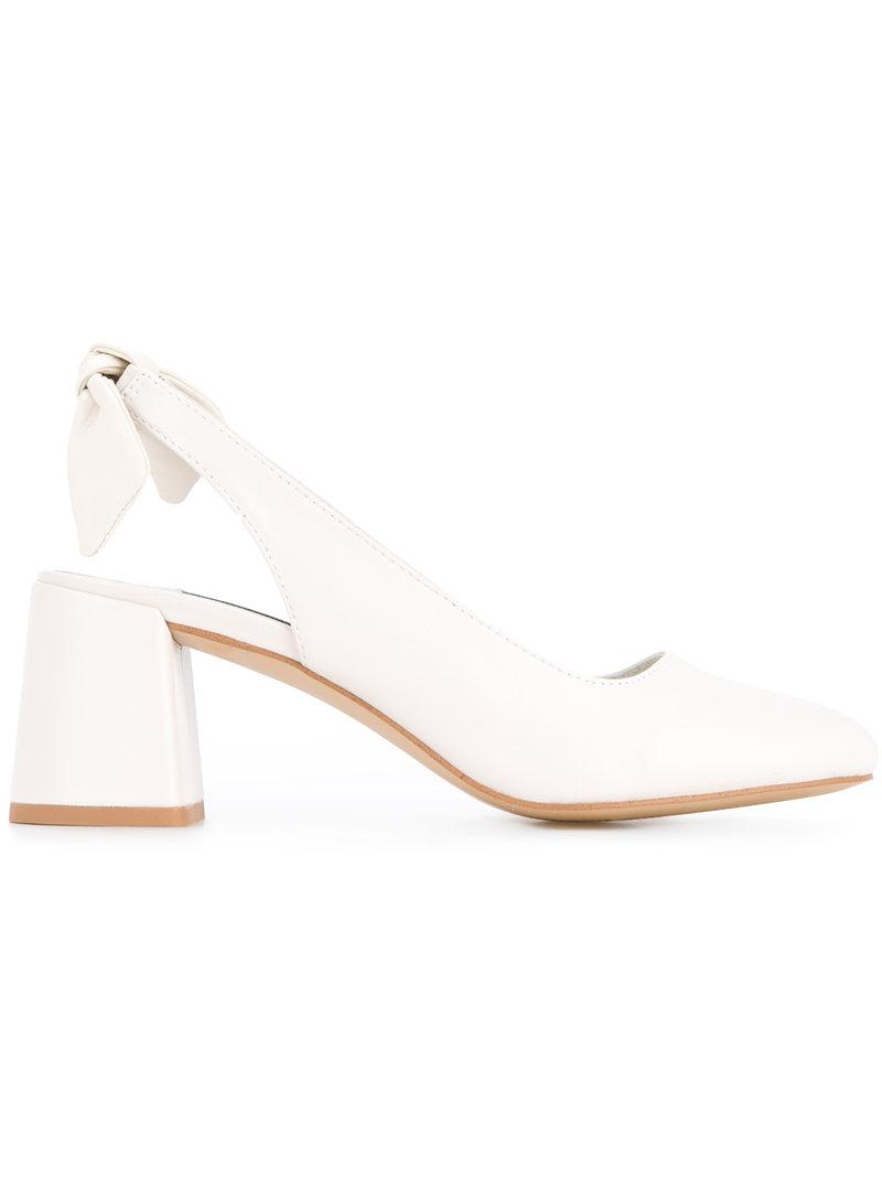 slingback block heel pumps