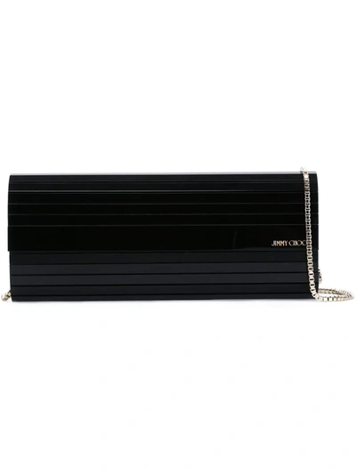 Jimmy Choo Sweetie Black Acrylic Clutch Bag With Gold Chain Strap