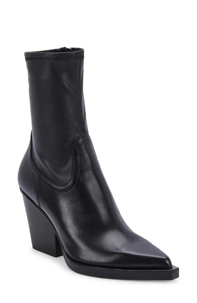 Dolce Vita Women's Boyd Pointed-toe Dress Booties Women's Shoes In Black Leather