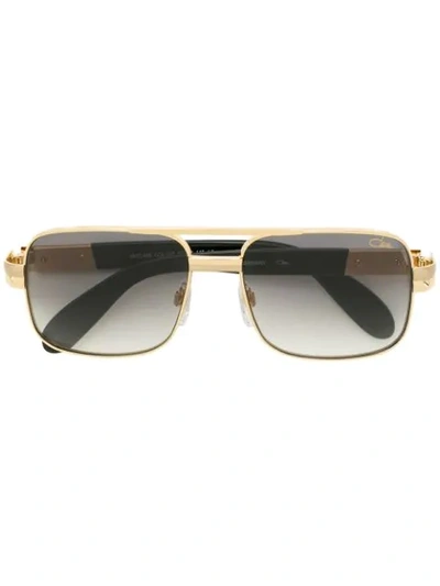 Cazal Square Oversized Sunglasses In Metallic