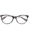 Dolce & Gabbana Tortoiseshell Oval Glasses In Black